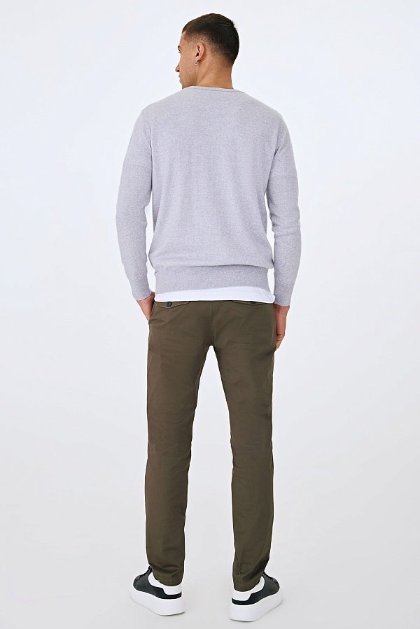 Серый джемпер из шерсти