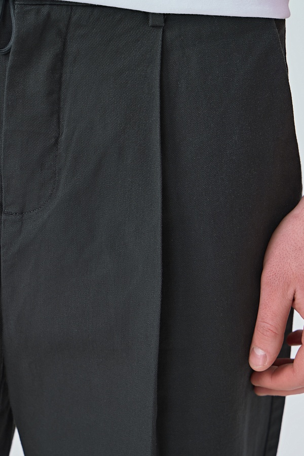 Графитовые брюки на шнурке