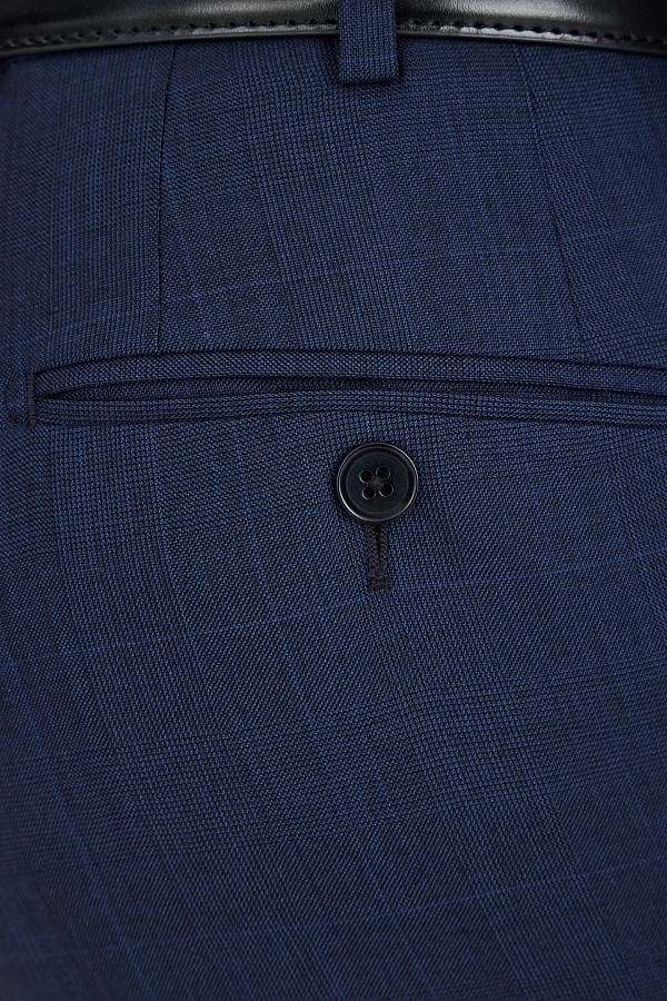 Темно-синие брюки из шерсти