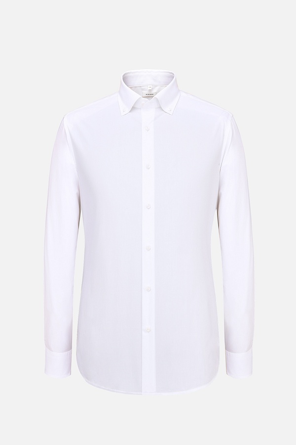Белая однотонная сорочка button-down
