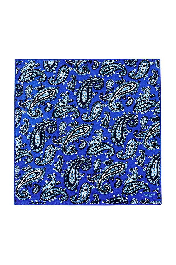 Сине-голубой платок с узором пейсли