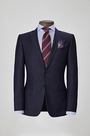 Темно-синий костюм в крупную клетку FREDDY II