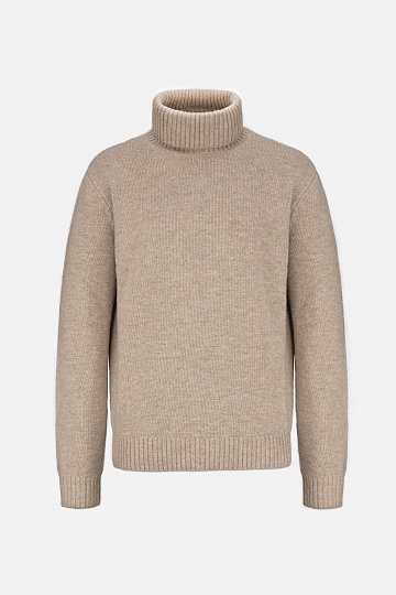 Бежевый свитер с эффектом меланж