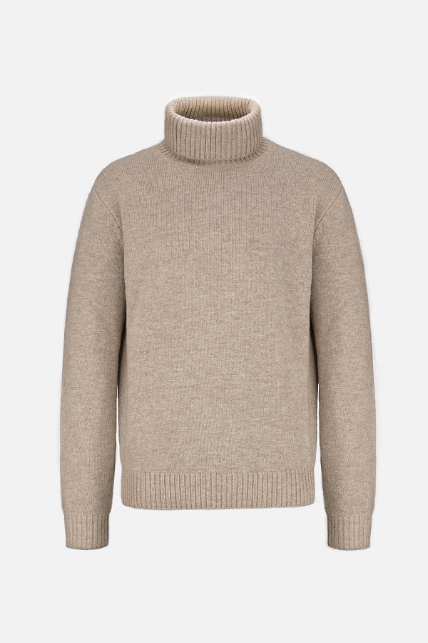 Бежевый свитер с эффектом меланж