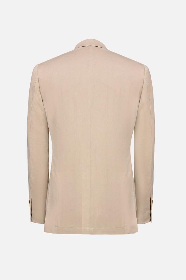 Пиджак бежевого цвета на двух пуговицах