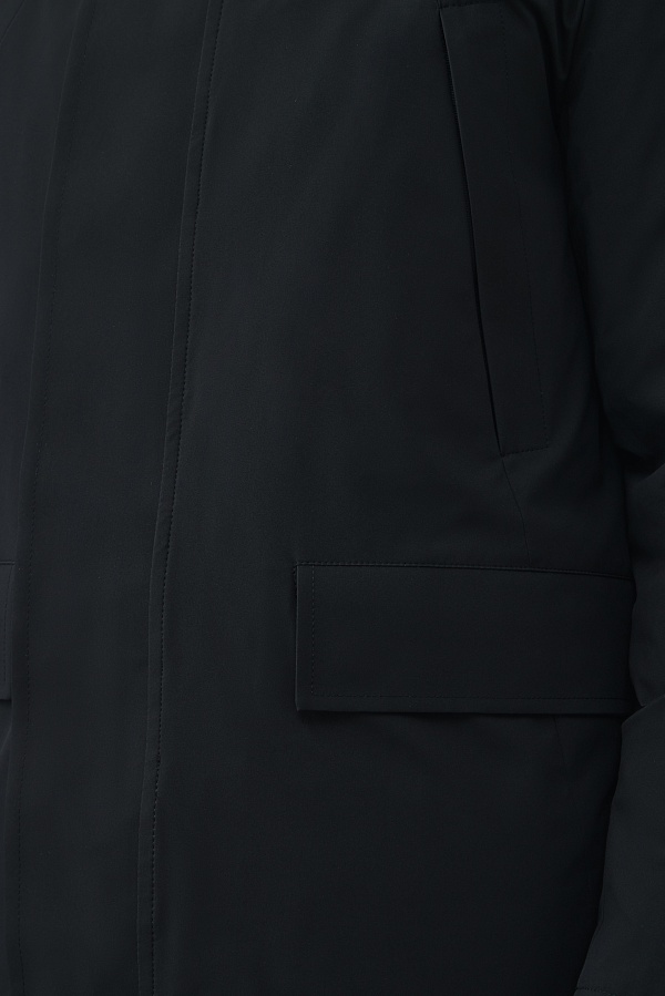 Пуховик с капюшоном, черный