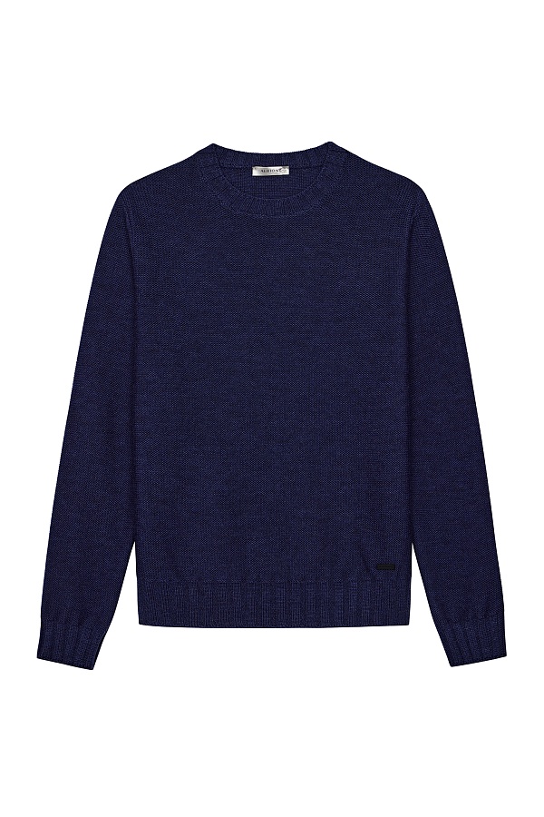 Темно-синий текстурный джемпер