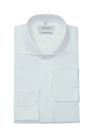 Белоснежная однотонная сорочка