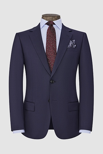 Чернильный костюм в клетку