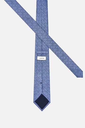 Галстук голубого цвета с цветочным узором