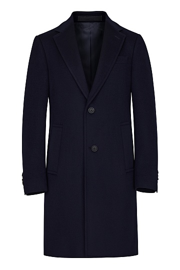 Темно-синее пальто
