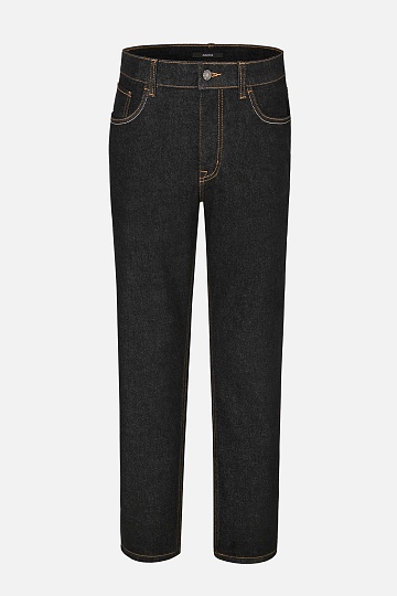 Черные джинсы с контрастной строчкой