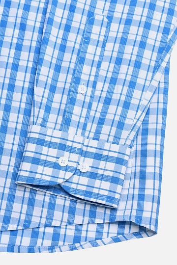 Рубашка в голубую клетку