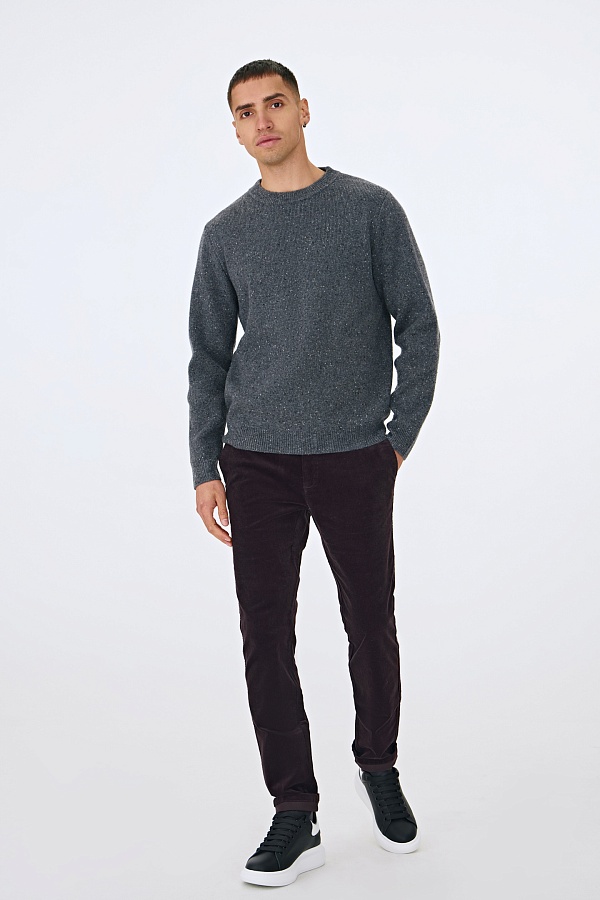 Серый джемпер с эффектом меланж