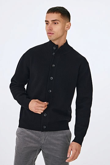 Черный кардиган с добавлением кашемира