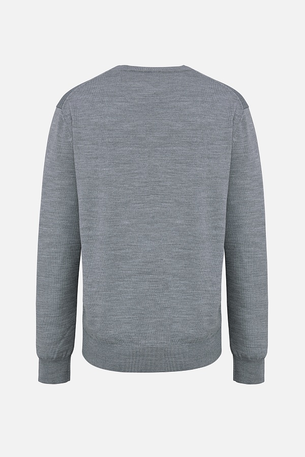 Серый джемпер с круглой горловиной