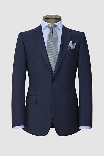 Однотонный темно-синий костюм