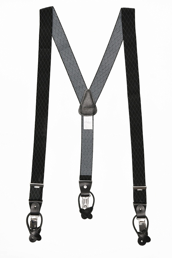 Черные подтяжки в ромб