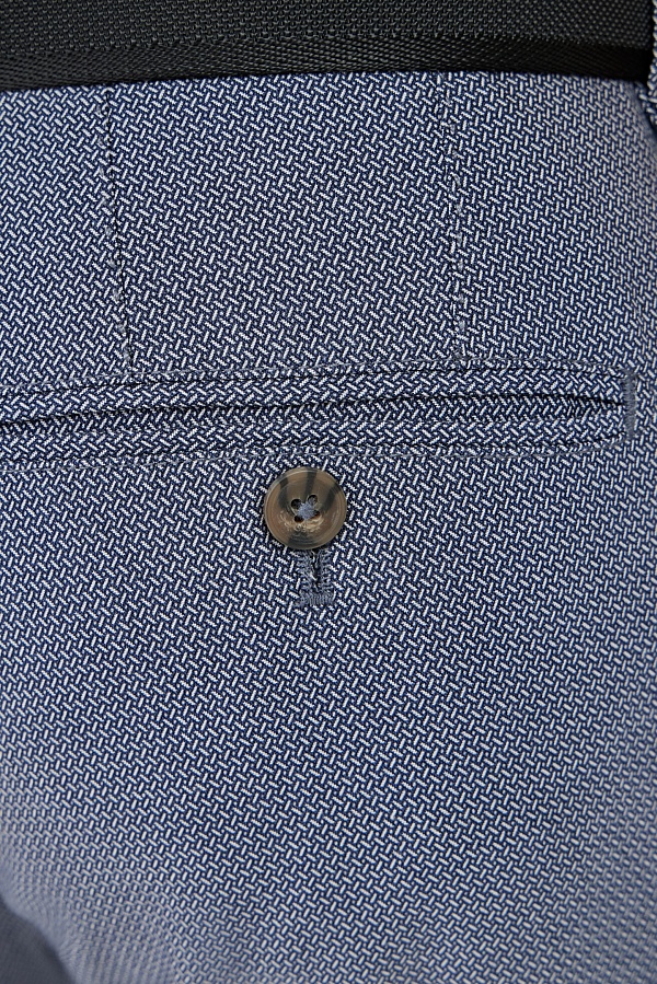 Серо-синие брюки из текстурной ткани