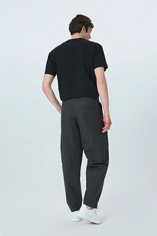 Темно-серые брюки-баллоны