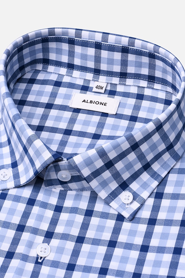 Рубашка в синюю клетку